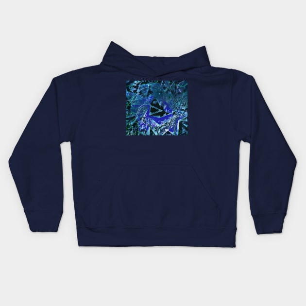 Ocean layer of depth, surreal design Kids Hoodie by Nourelyakine_art